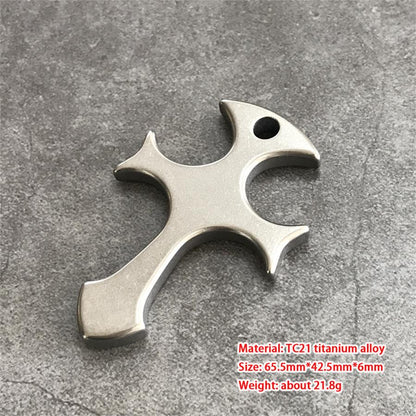 Titanium Alloy Cross Necklace Decoration