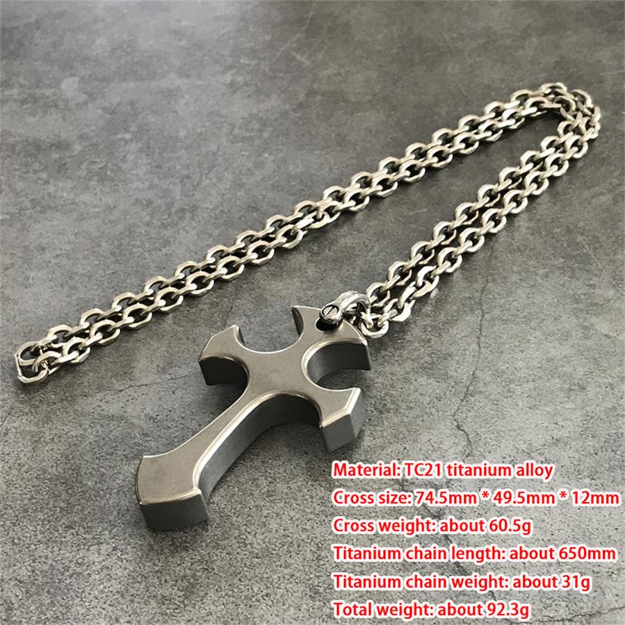 Titanium Alloy Cross Necklace Decoration