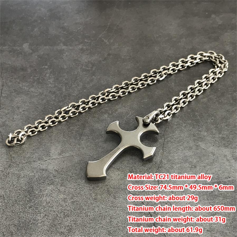 Titanium Alloy Cross Necklace Decoration