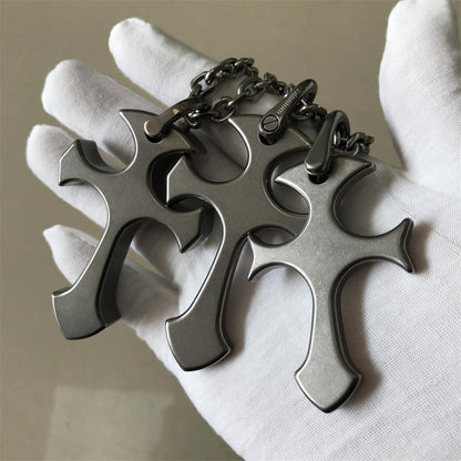 Titanium Alloy Cross Necklace Decoration