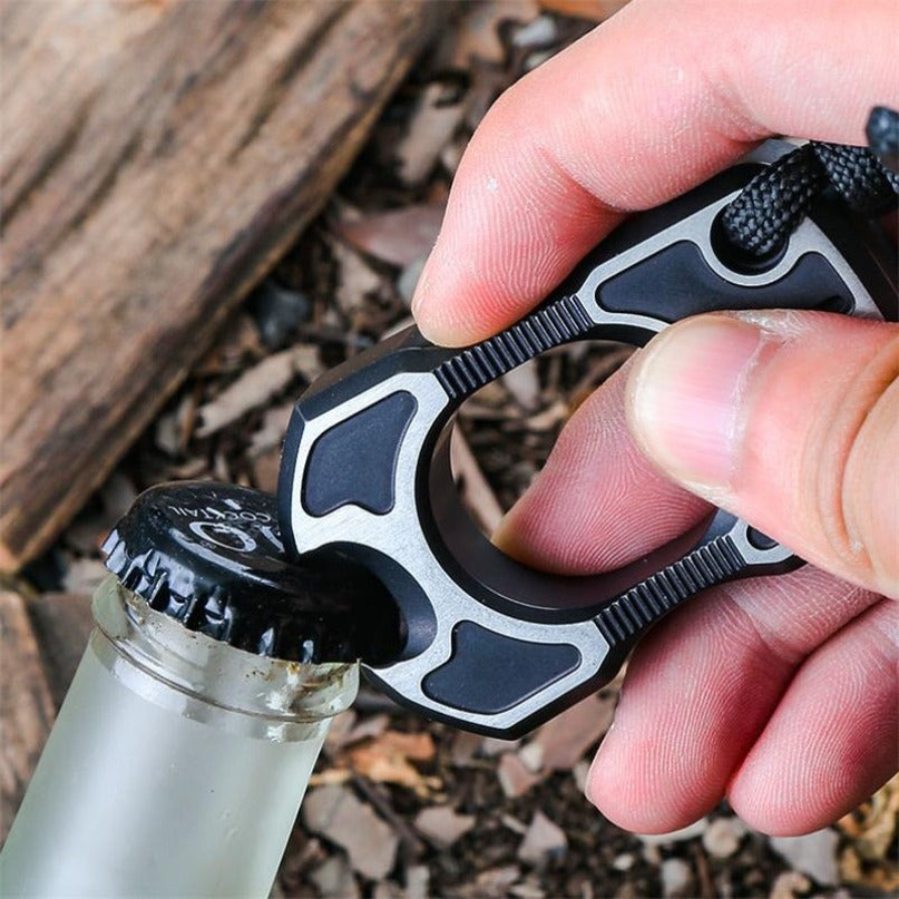 Titanium TC4 Titanium Single Finger Black Mini Bottle Outdoor EDC Tool