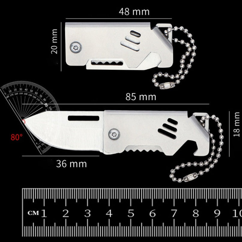 Mini Folding Knife Bottle Opener Pendant