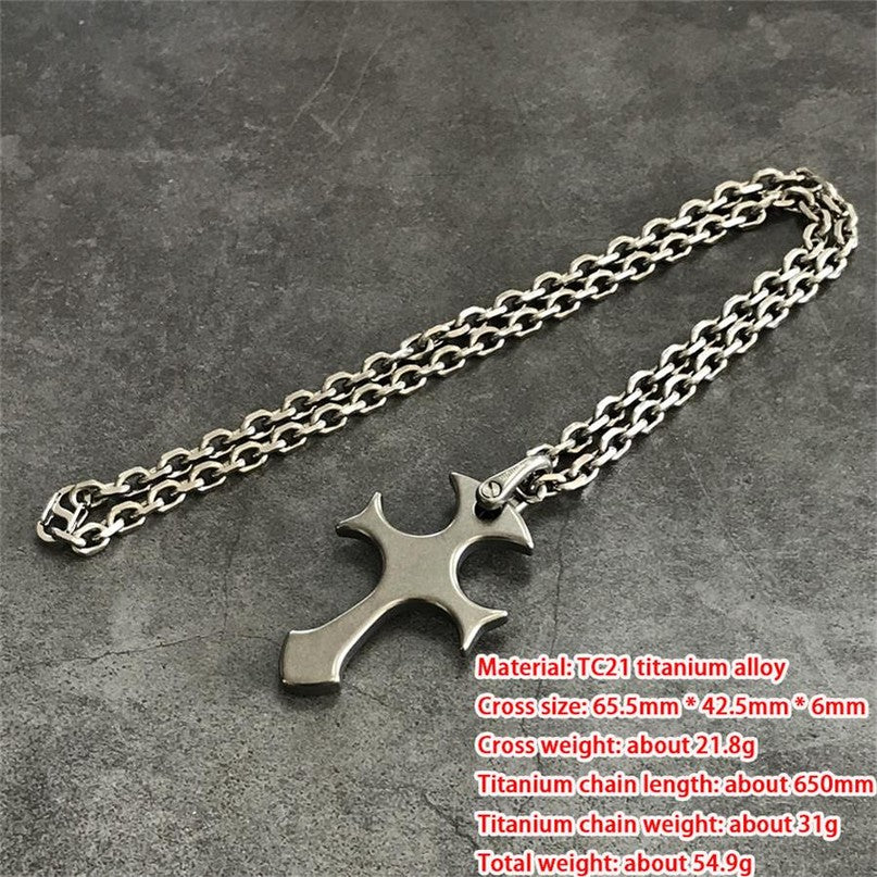 Titanium Alloy Cross Necklace Decoration
