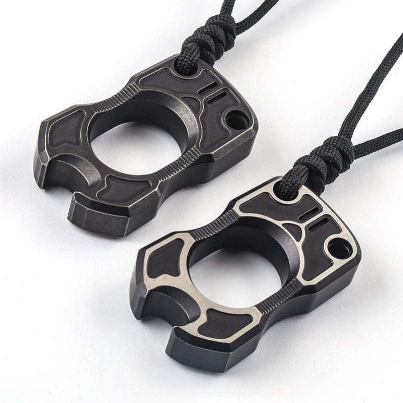 Titanium TC4 Titanium Single Finger Black Mini Bottle Outdoor EDC Tool