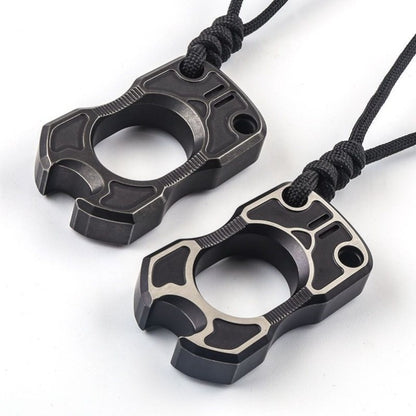 Titanium TC4 Titanium Single Finger Black Mini Bottle Outdoor EDC Tool