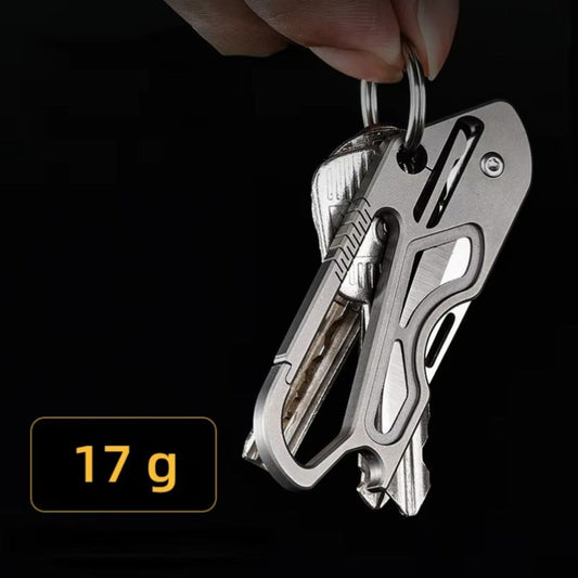 Titanium Alloy Key Chain Hang Buckle Mini Knife EDC
