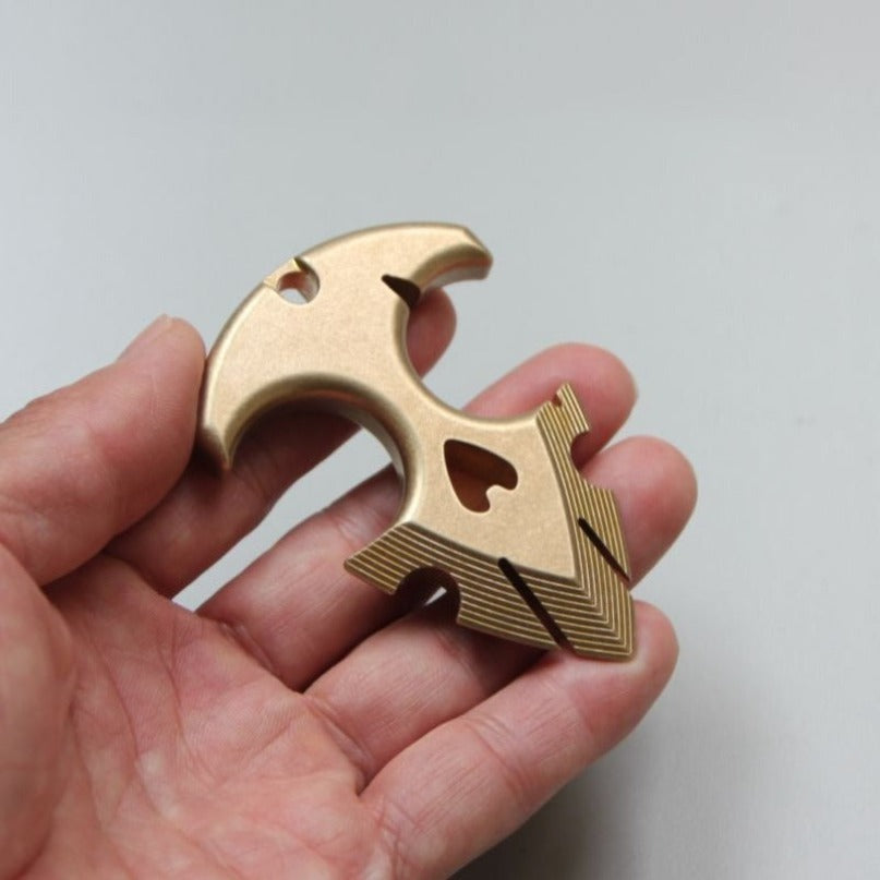 Brass Portable Outdoor Brass Decoration EDC Keychain Backpack Pendant Tool