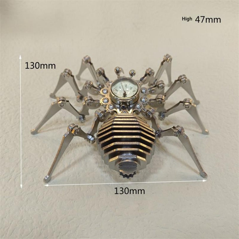 Mechanical Precision Stainless Steel Spider Clock