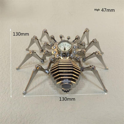 Mechanical Precision Stainless Steel Spider Clock