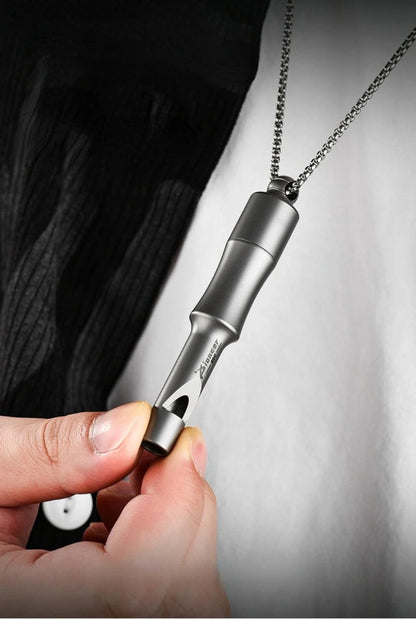 Titanium Whistle Storage Bin Waterproof Capsule Pill Box