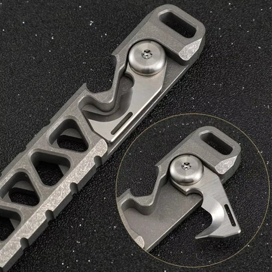 Titanium Alloy Multi-functional Crowbar Rope Knife Bottle Opener EDC