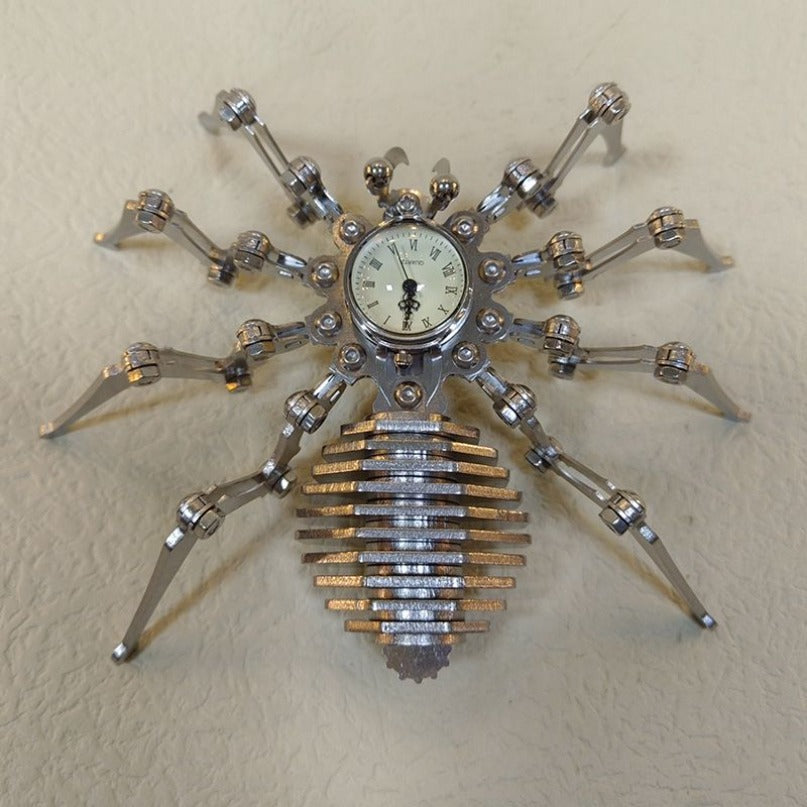 Mechanical Precision Stainless Steel Spider Clock