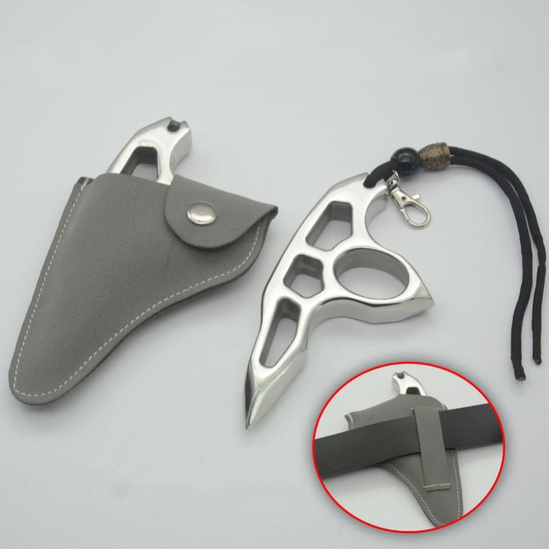 Steel Thickened Single Hole EDC Tool Optional Binding Rope