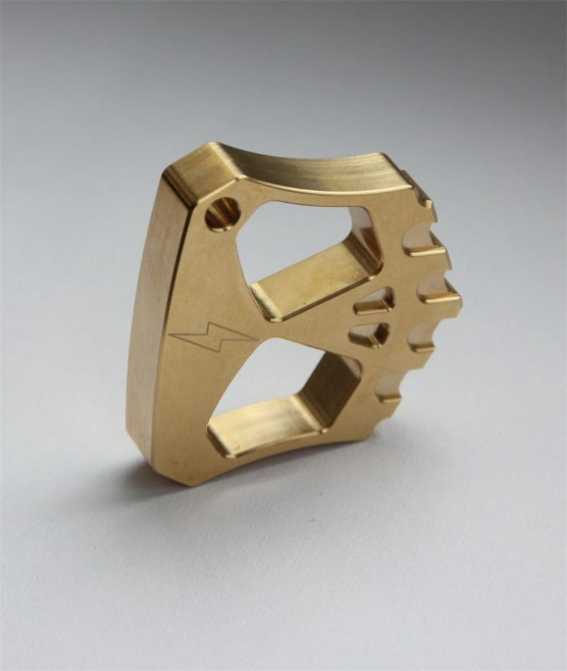 Brass Backpack Keychain Tool Creative Two Hole Brass Mini Outdoor