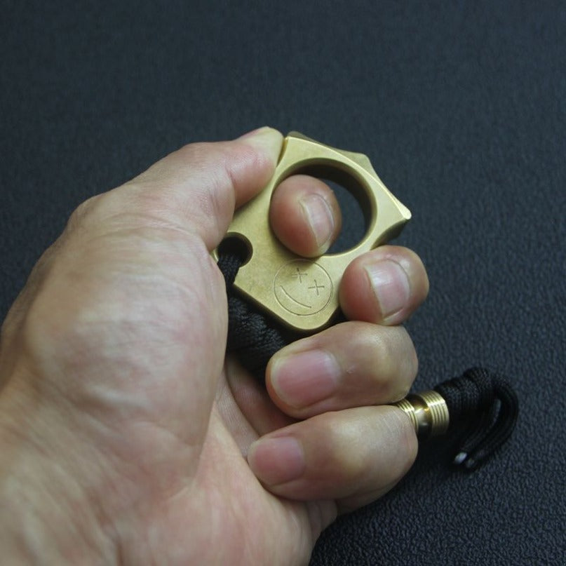 Crying Face Portable One Finger Brass Safety Gear EDC