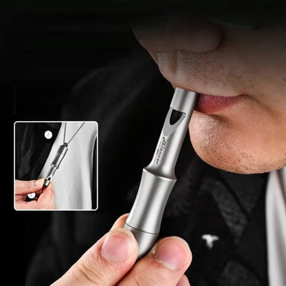 Titanium Whistle Storage Bin Waterproof Capsule Pill Box