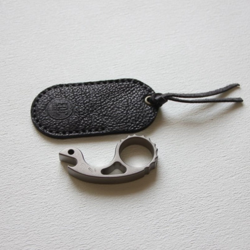 Titanium Snail Titanium Alloy Multifunctional Bottle Opener Keychain Backpack EDC Tool