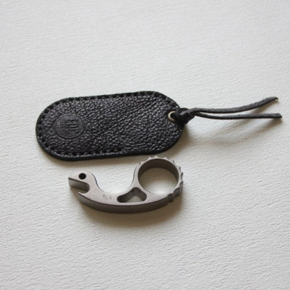 Titanium Snail Titanium Alloy Multifunctional Bottle Opener Keychain Backpack EDC Tool