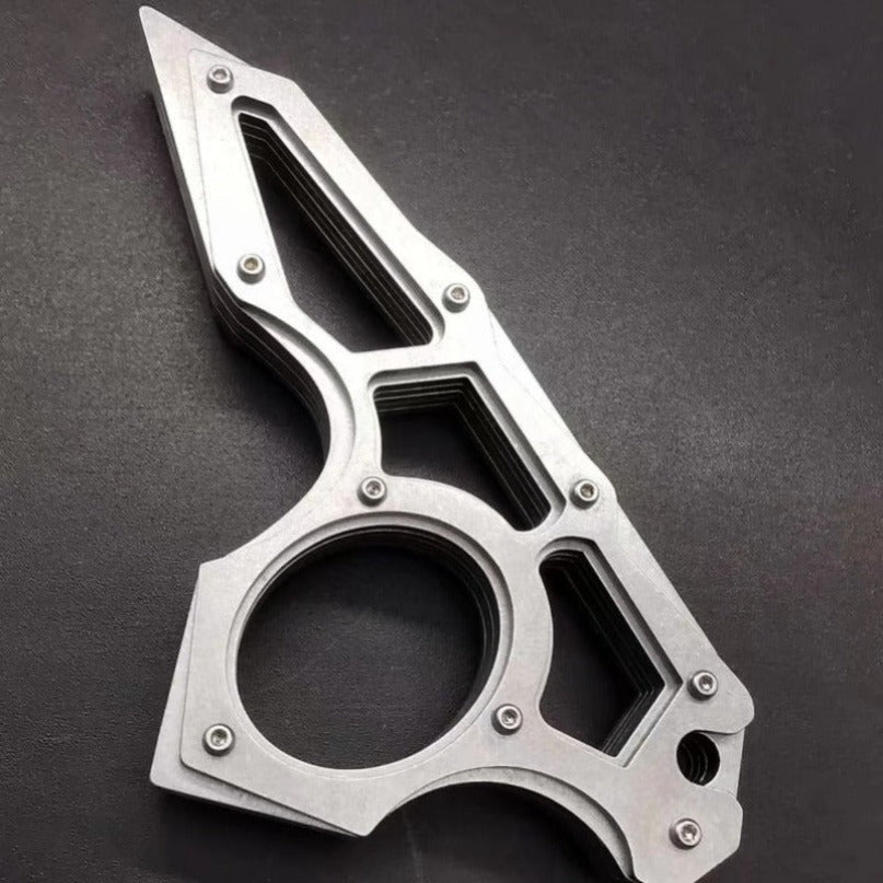 Stainless Steel Single Hole Dragon Teeth Steel Outdoor EDC Tool