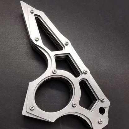 Stainless Steel Single Hole Dragon Teeth Steel Outdoor EDC Tool