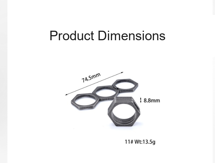 Self-Defense Knuckle Ring - Vintage Tactical Ring - GODEDC011