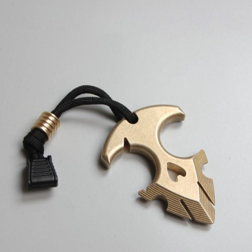 Brass Portable Outdoor Brass Decoration EDC Keychain Backpack Pendant Tool