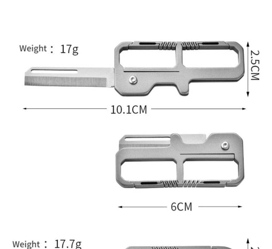 Titanium Alloy Key Chain Hang Buckle Mini Knife EDC