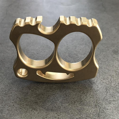 Smiling Skull Two Hole Brass Bottle Opener EDC Keychain Backpack Outdoor Tool