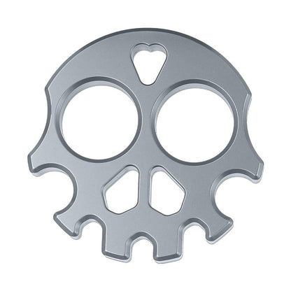 Silver Titanium Plated Skull Multifunctional EDC Tool