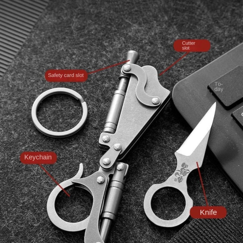 Mechanical Keychain Mini Knife EDC