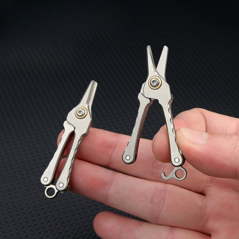 Mini Titanium Scissors Keychain Pendant Fishing Scissors Shave