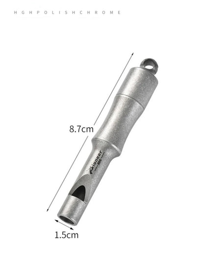 Titanium Whistle Storage Bin Waterproof Capsule Pill Box