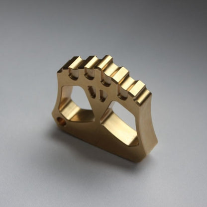 Brass Backpack Keychain Tool Creative Two Hole Brass Mini Outdoor
