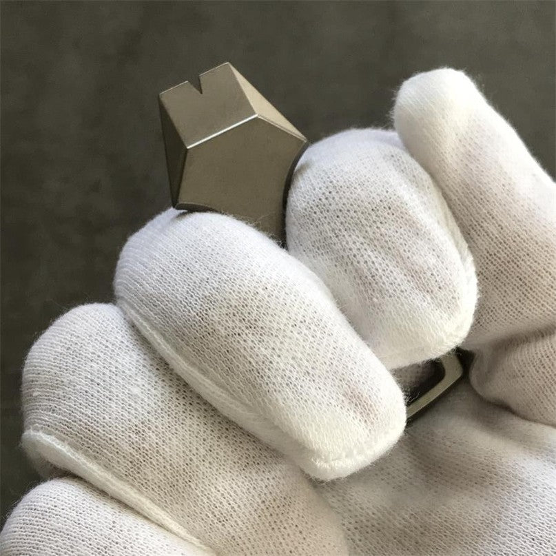 Titanium Mini Crowbar Keychain Steel Pry & Bottle Opener