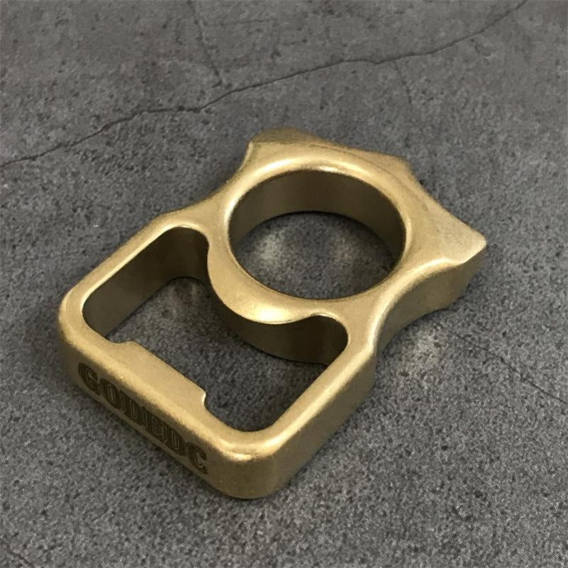 Stonewashed Brass GOODEDC Bottle Opening EDC Keychain Tool