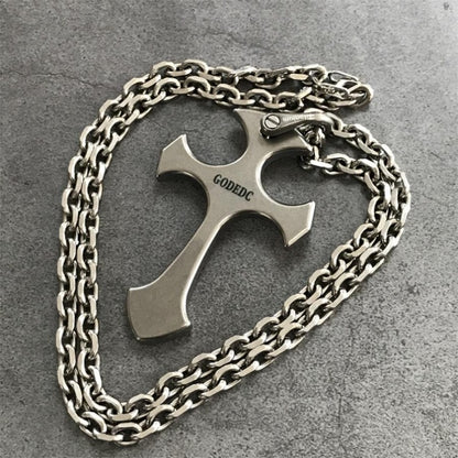 Titanium Pendant GODEDC Titanium Cross Necklace Keychain Backpack EDC Tool