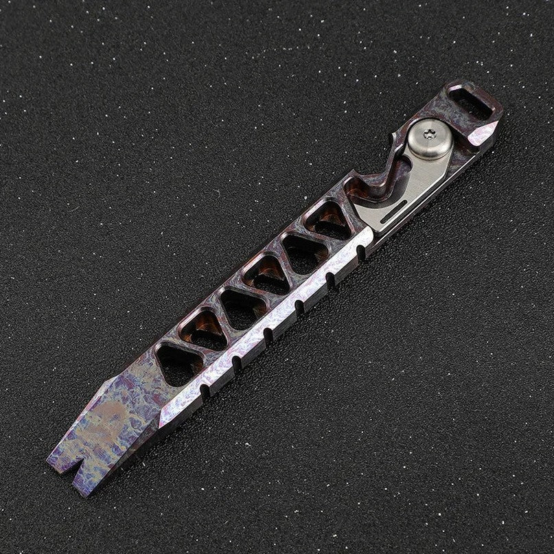 Titanium Alloy Multi-functional Crowbar Rope Knife Bottle Opener EDC