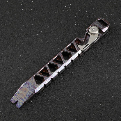 Titanium Alloy Multi-functional Crowbar Rope Knife Bottle Opener EDC