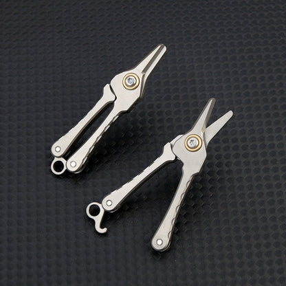 Mini Titanium Scissors Keychain Pendant Fishing Scissors Shave