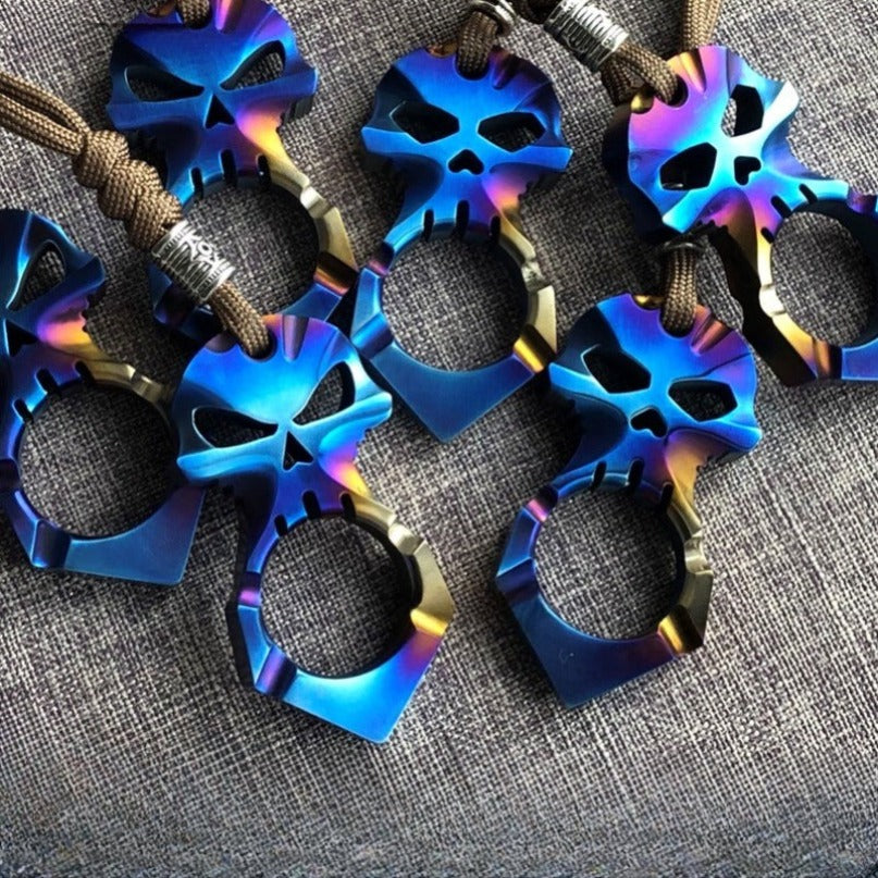 Titanium Mini Skull Portable EDC Decoration Outdoor Tool Keychain