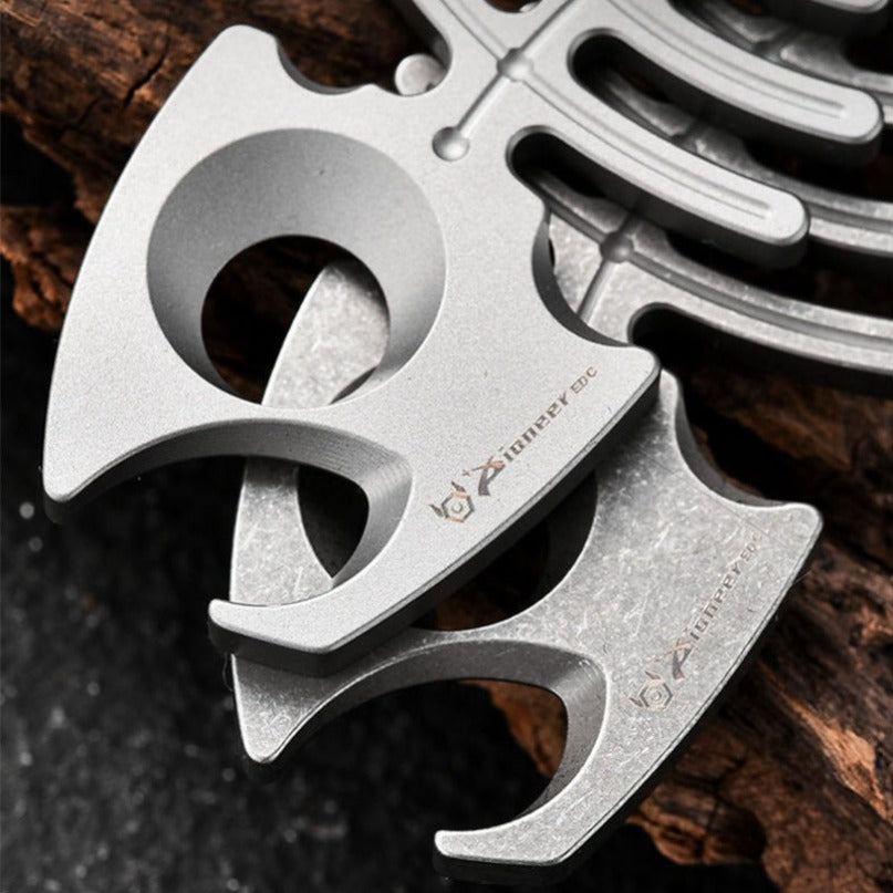 Titanium Bottle Opener Multifunctional Rope Hole Titanium EDC Tool Backpack