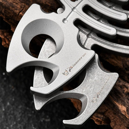 Titanium Bottle Opener Multifunctional Rope Hole Titanium EDC Tool Backpack