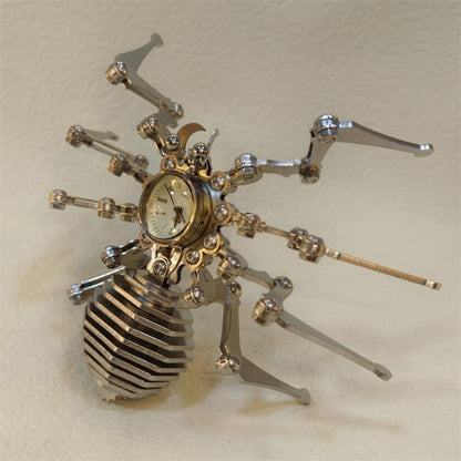 Mechanical Precision Stainless Steel Spider Clock