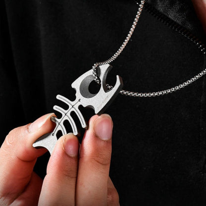Titanium Bottle Opener Multifunctional Rope Hole Titanium EDC Tool Backpack