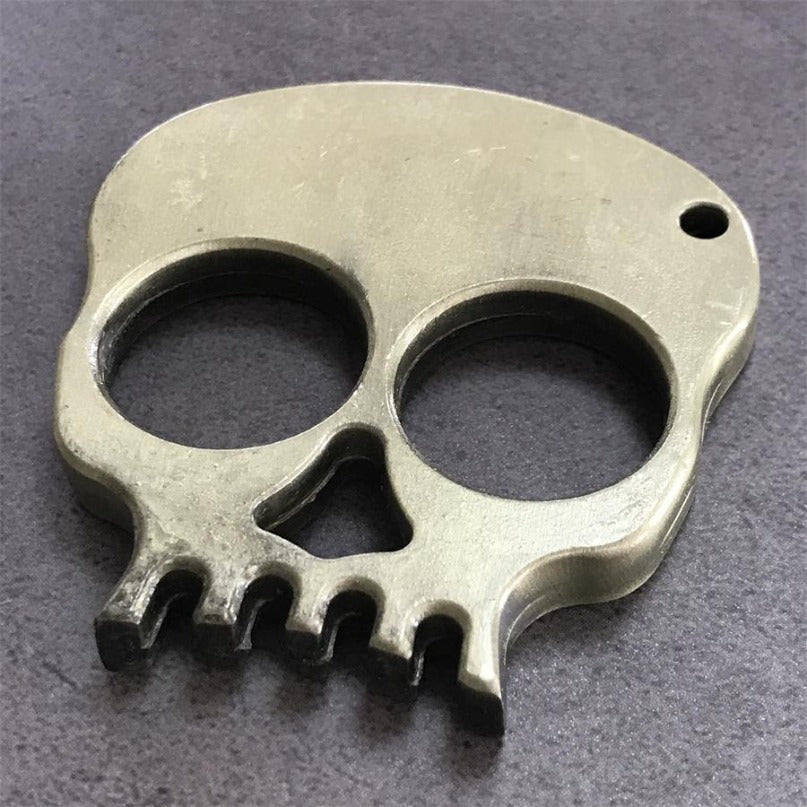 Zinc Alloy Outdoor Two Finger Skull Portable EDC Decoration Tool