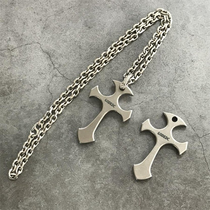 Titanium Pendant GODEDC Titanium Cross Necklace Keychain Backpack EDC Tool