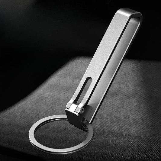 Portable Titanium Anti Loss Keychain Belt Clip Durable Outdoor Hook