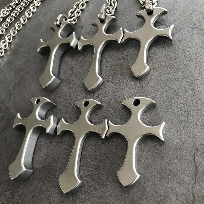 Titanium Alloy Cross Necklace Decoration