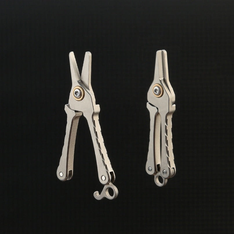 Mini Titanium Scissors Keychain Pendant Fishing Scissors Shave
