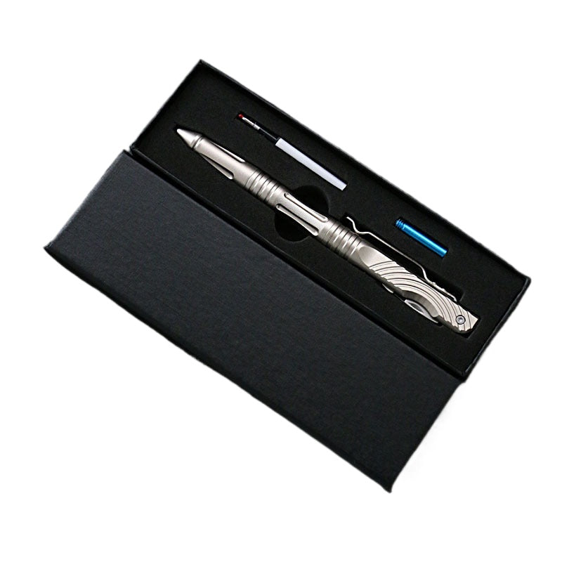 Aircraft-Grade Aluminum Tactical Pen with Glass Breaker & Concealed Blade - GODEDC018